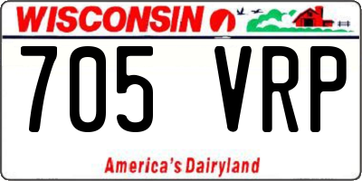 WI license plate 705VRP