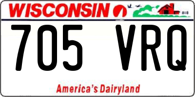 WI license plate 705VRQ