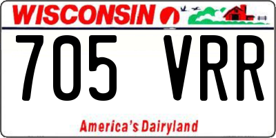WI license plate 705VRR