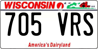 WI license plate 705VRS