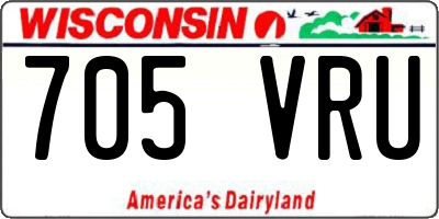 WI license plate 705VRU