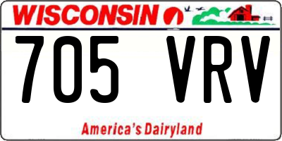 WI license plate 705VRV
