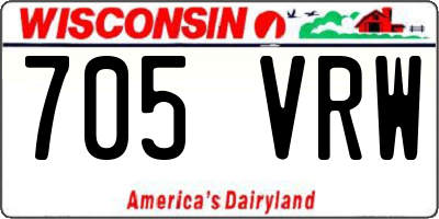 WI license plate 705VRW