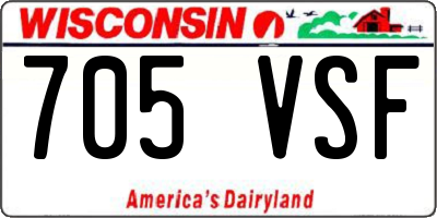 WI license plate 705VSF