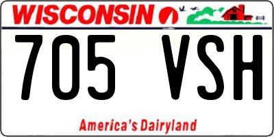 WI license plate 705VSH