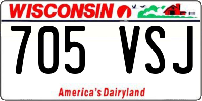 WI license plate 705VSJ