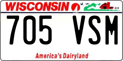 WI license plate 705VSM