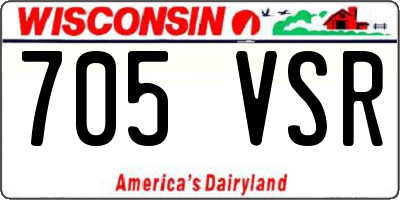 WI license plate 705VSR