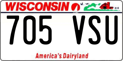 WI license plate 705VSU