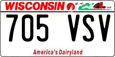 WI license plate 705VSV