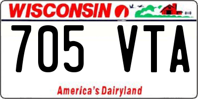 WI license plate 705VTA