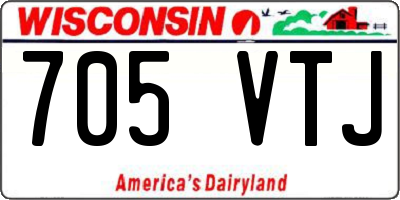 WI license plate 705VTJ