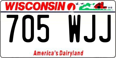 WI license plate 705WJJ