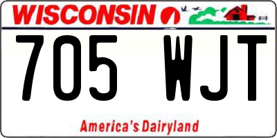 WI license plate 705WJT