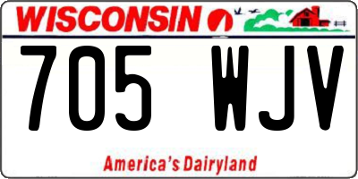 WI license plate 705WJV