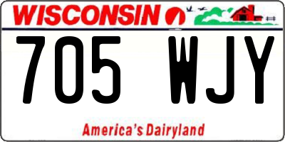 WI license plate 705WJY