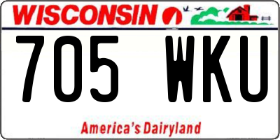 WI license plate 705WKU