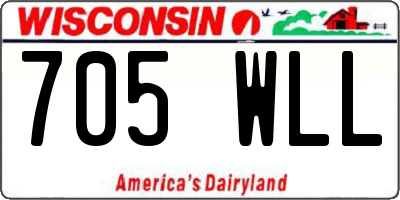 WI license plate 705WLL
