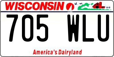 WI license plate 705WLU