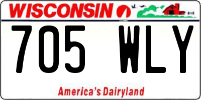 WI license plate 705WLY