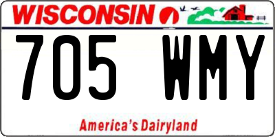 WI license plate 705WMY