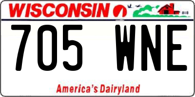 WI license plate 705WNE