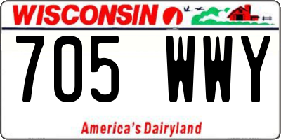 WI license plate 705WWY