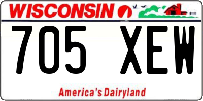 WI license plate 705XEW