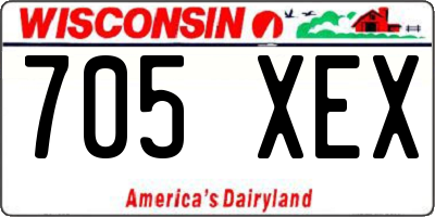 WI license plate 705XEX