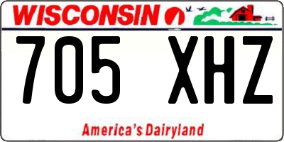 WI license plate 705XHZ