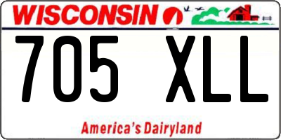 WI license plate 705XLL