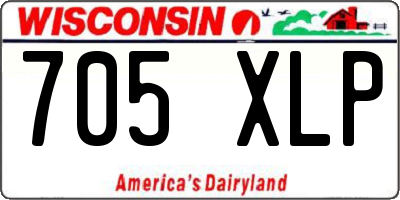WI license plate 705XLP