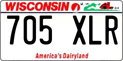 WI license plate 705XLR