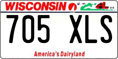 WI license plate 705XLS