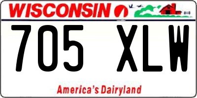 WI license plate 705XLW