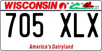 WI license plate 705XLX