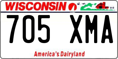 WI license plate 705XMA