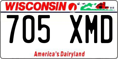 WI license plate 705XMD