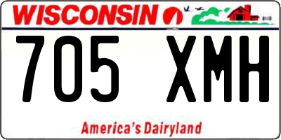 WI license plate 705XMH