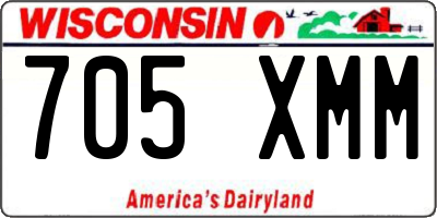 WI license plate 705XMM