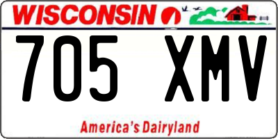 WI license plate 705XMV