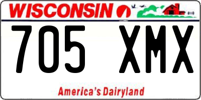 WI license plate 705XMX