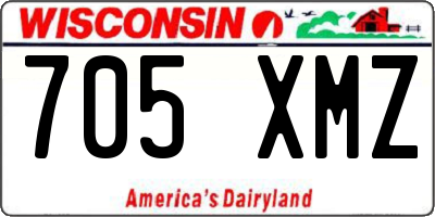 WI license plate 705XMZ