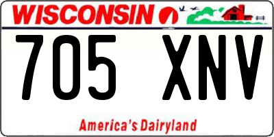 WI license plate 705XNV