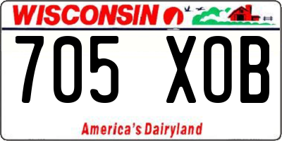 WI license plate 705XOB