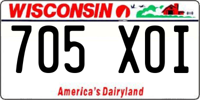 WI license plate 705XOI