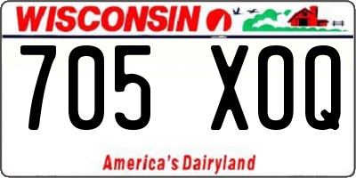 WI license plate 705XOQ