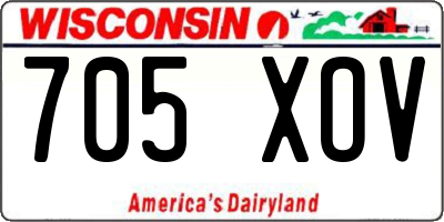 WI license plate 705XOV