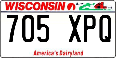 WI license plate 705XPQ