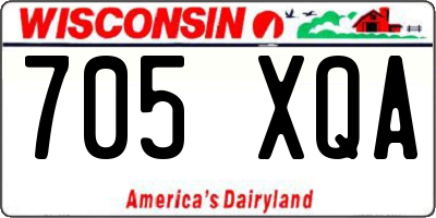 WI license plate 705XQA
